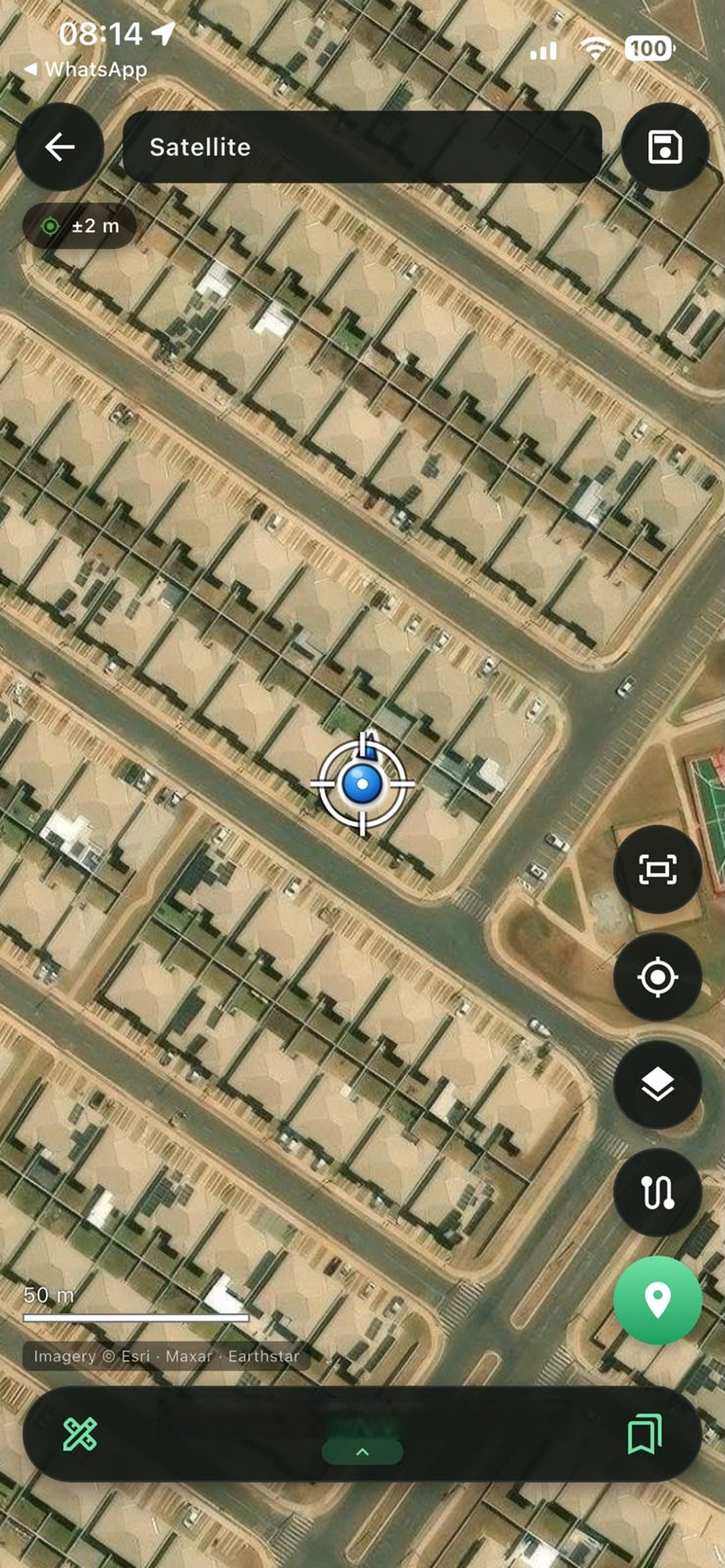 Mapa com GPS e satélite